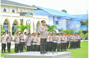 Untuk Jaga Keamanan Pergantian Tahun Baru 2025, Karoops Polda Jambi Pimpin Apel Gabungan